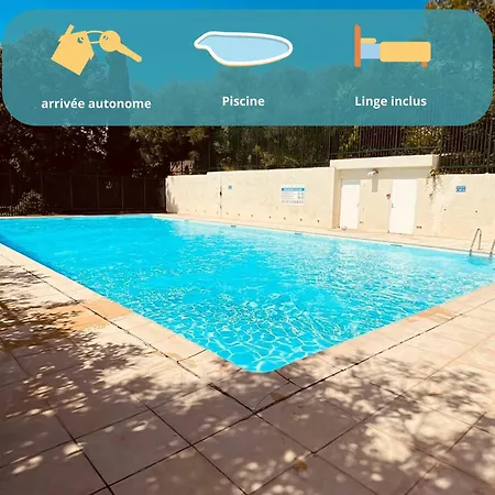 Le Balcon De L'oliveraie, Piscine, Parking, Calme Lägenhet *